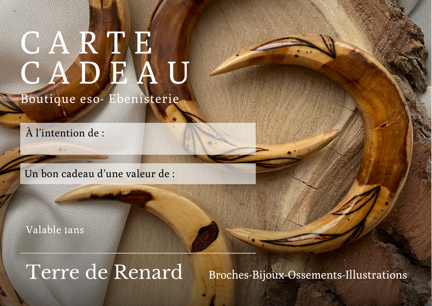 Carte cadeau Terre de Renard